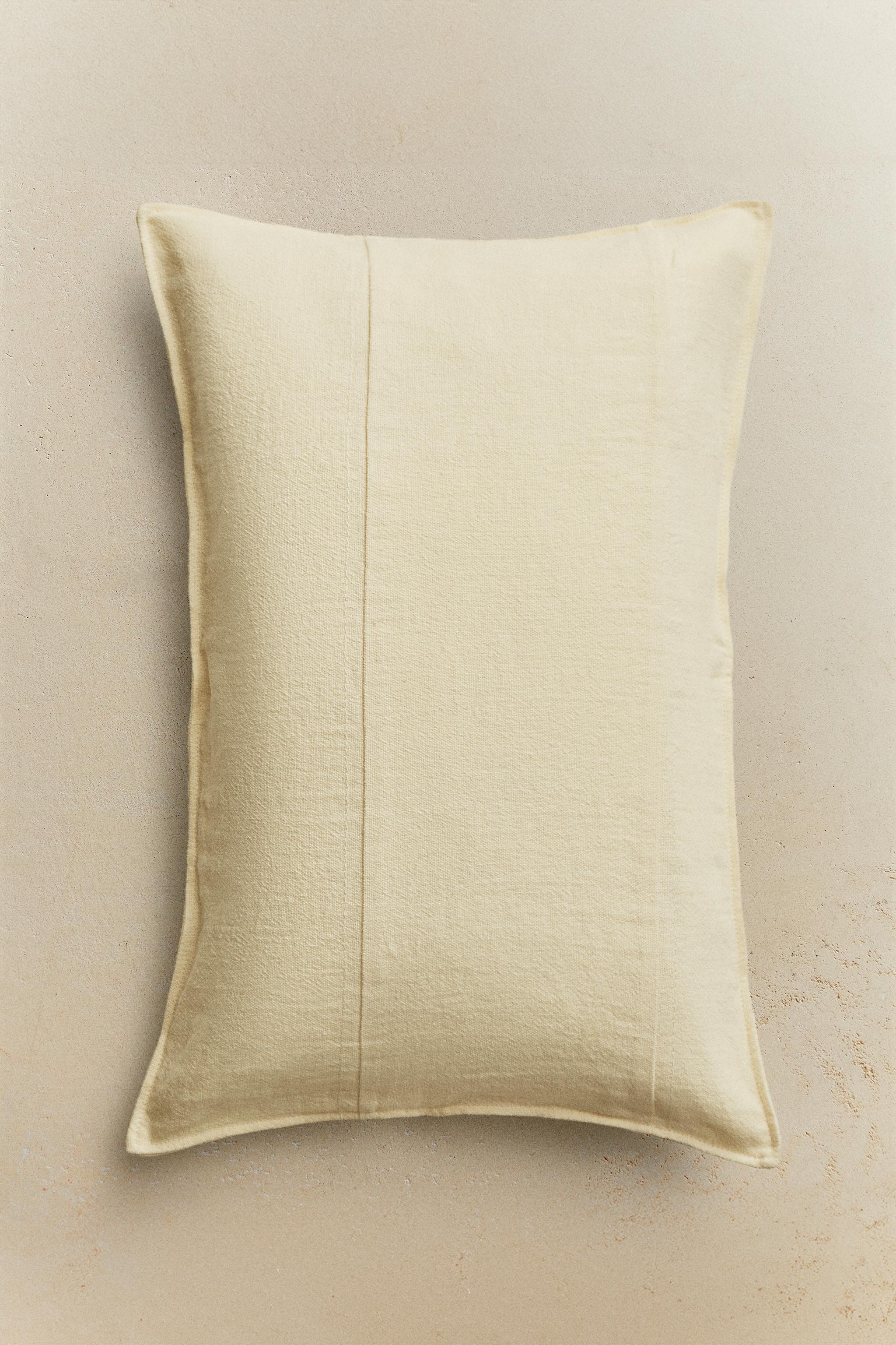BACKSTITCHED THROW PILLOW COVER